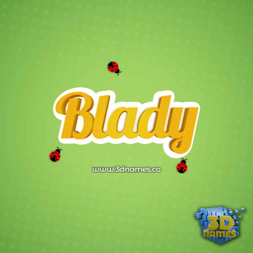 blady in Ladybugs style - 3D name wallpaper
