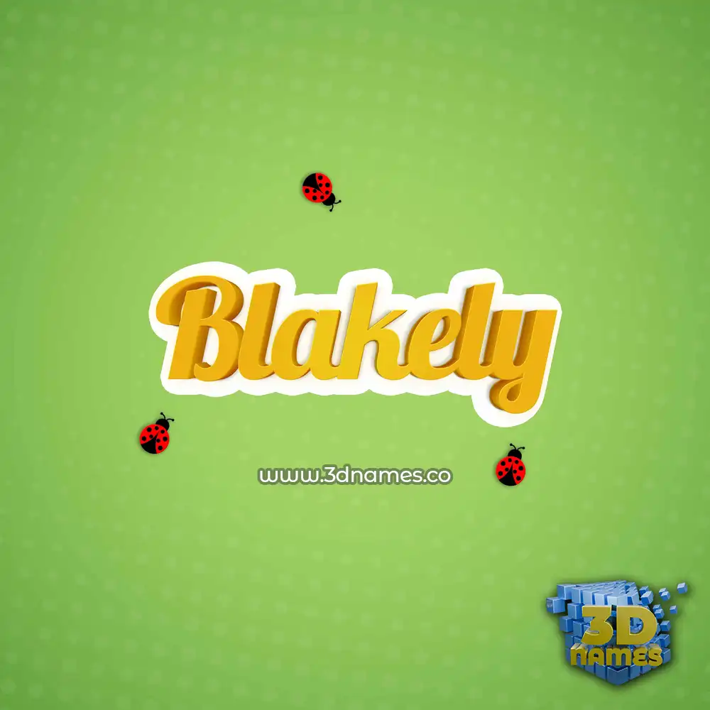 blakely in Ladybugs style - 3D name wallpaper