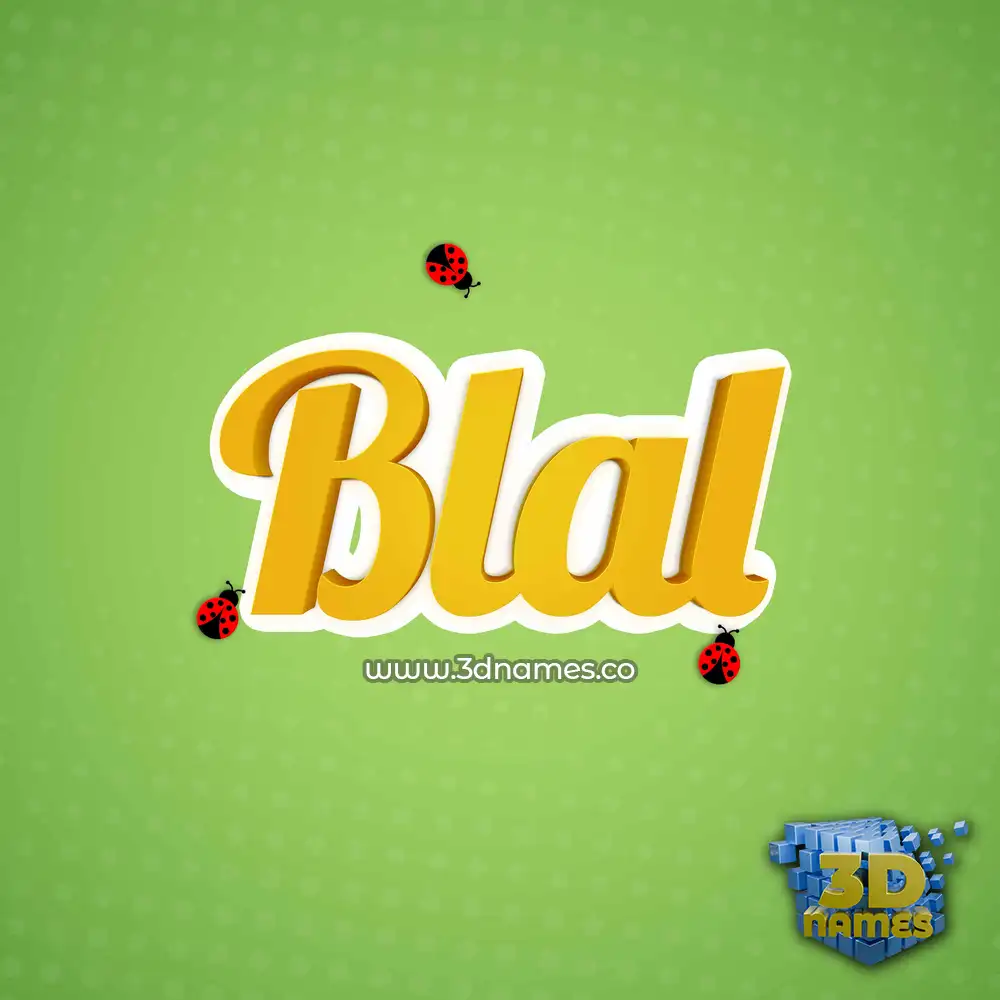 blal in Ladybugs style - 3D name wallpaper