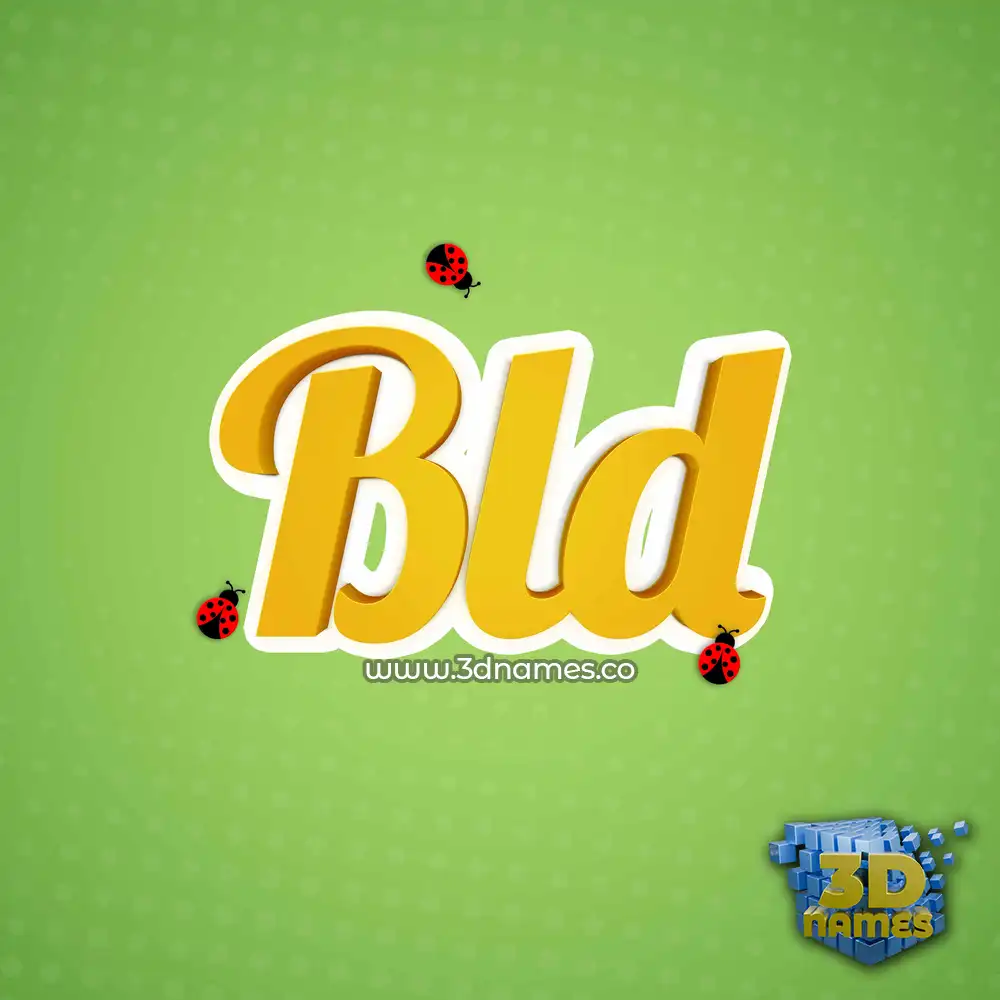 bld in Ladybugs style - 3D name wallpaper