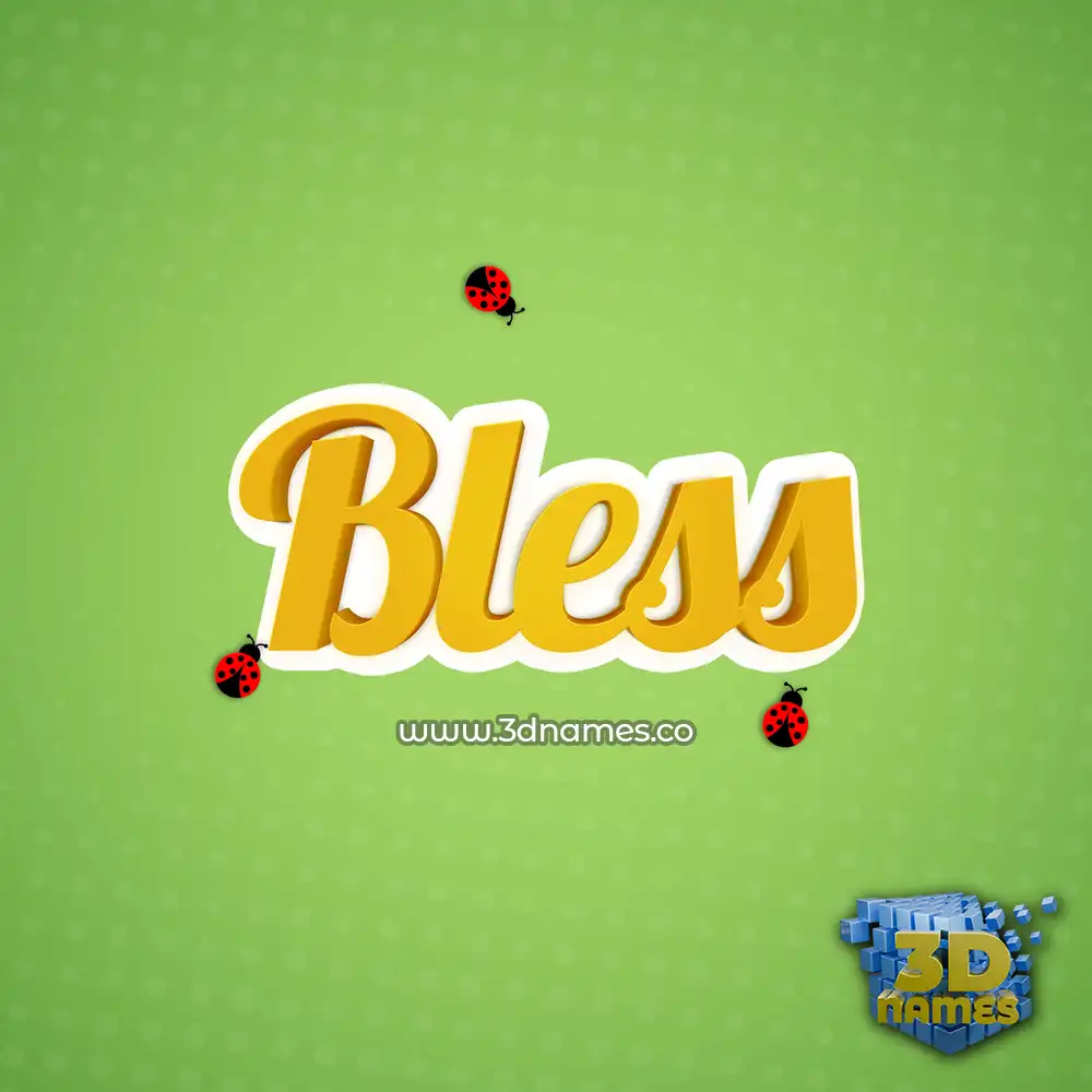 bless in Ladybugs style - 3D name wallpaper