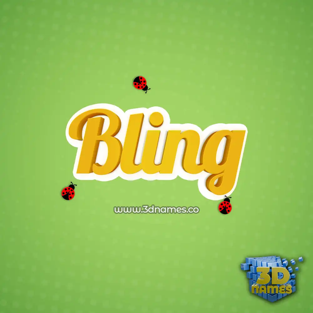 bling in Ladybugs style - 3D name wallpaper