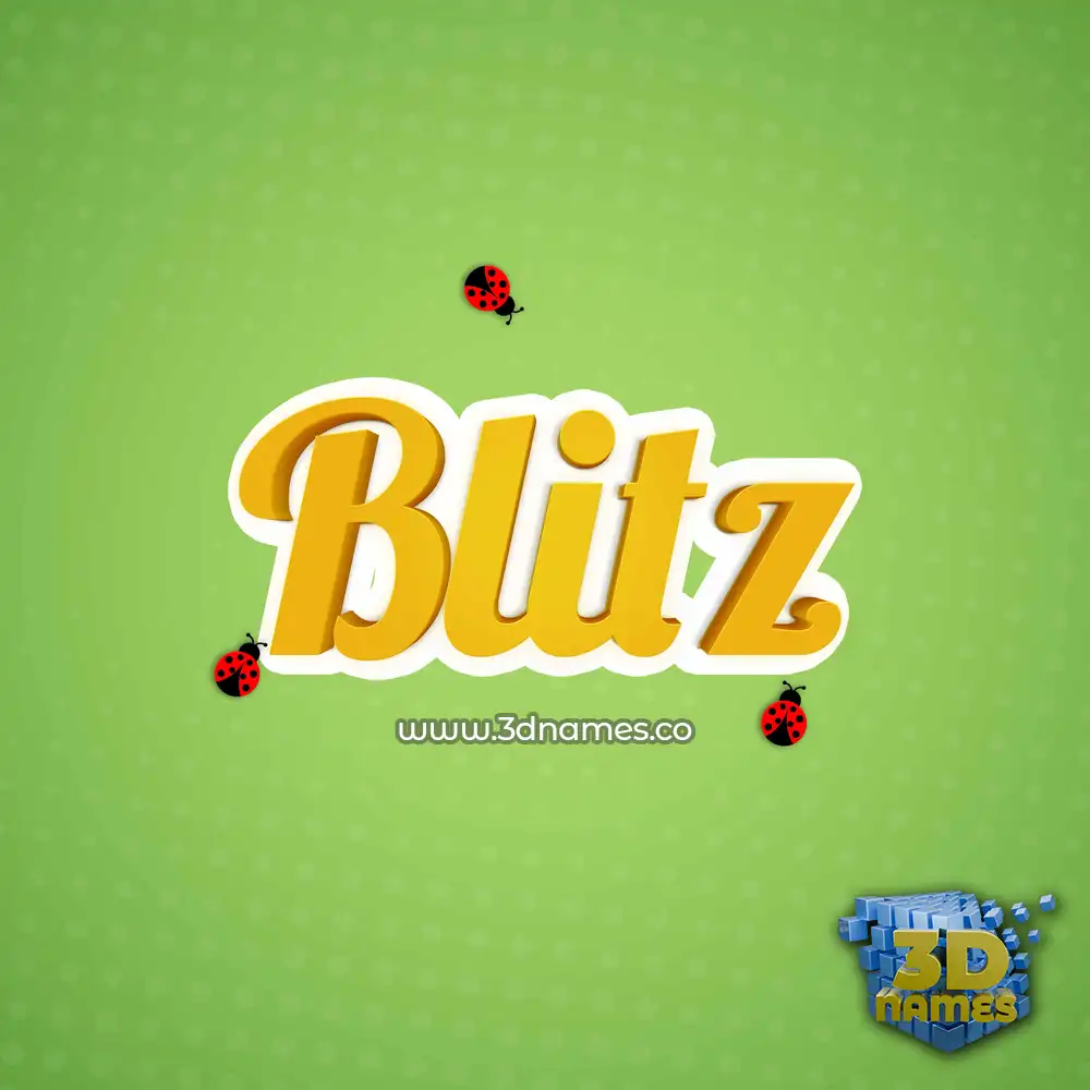 blitz in Ladybugs style - 3D name wallpaper