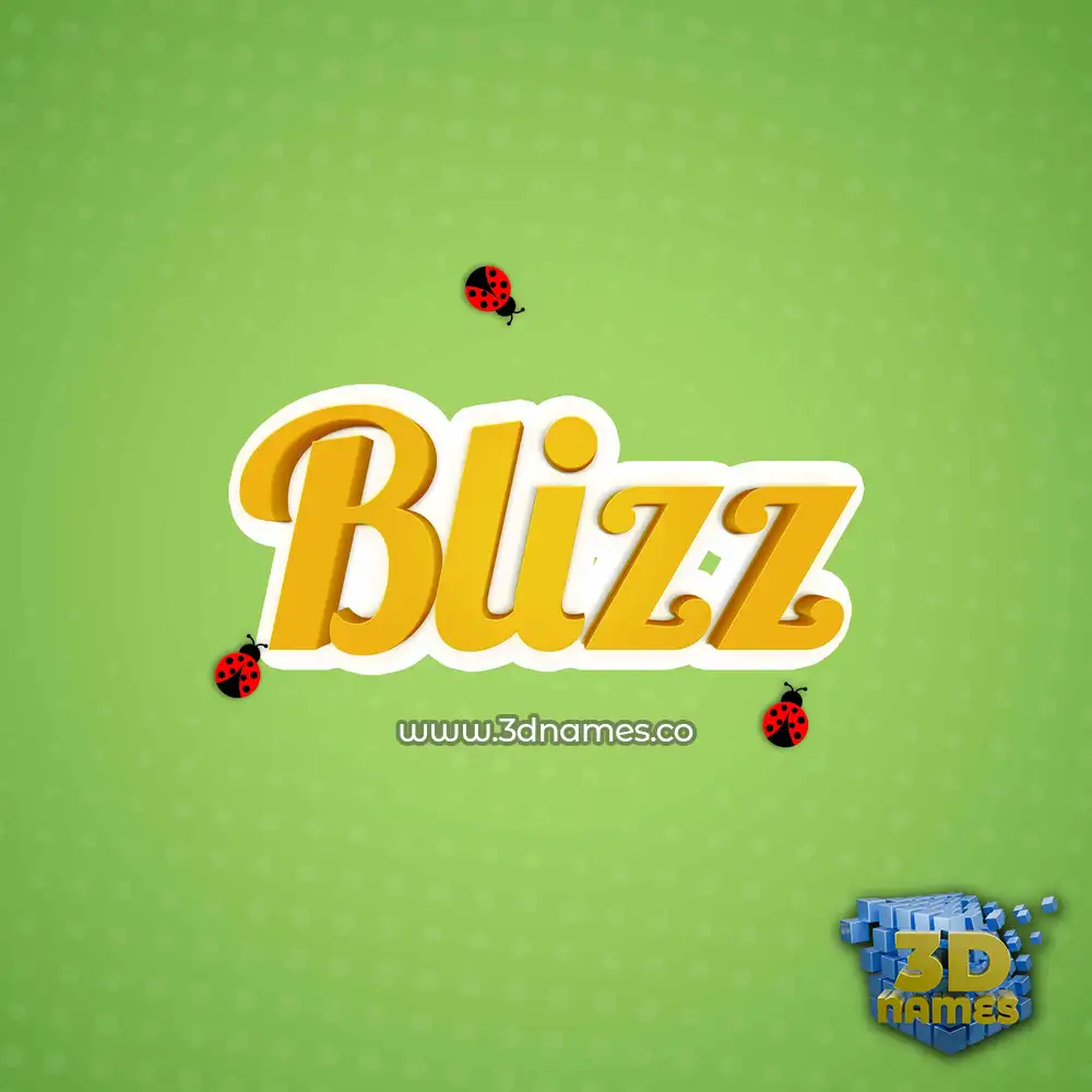 blizz in Ladybugs style - 3D name wallpaper