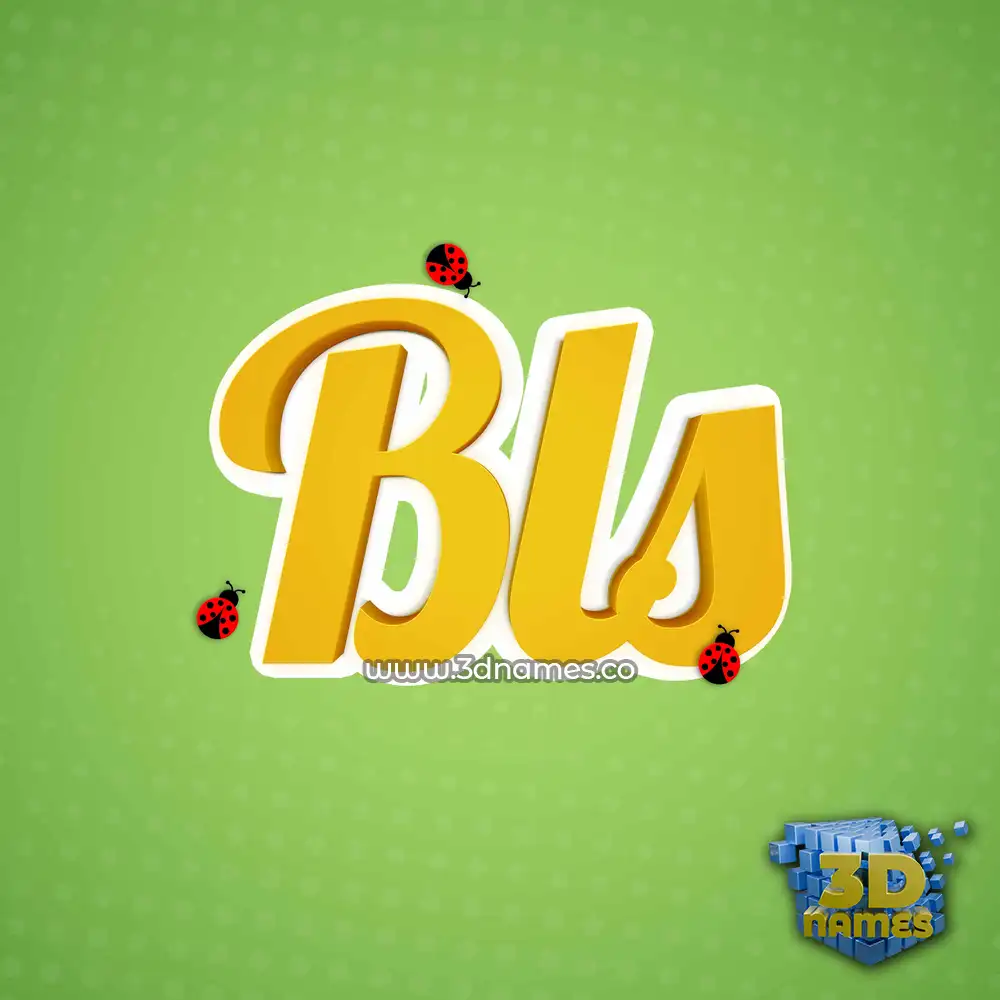 bls in Ladybugs style - 3D name wallpaper