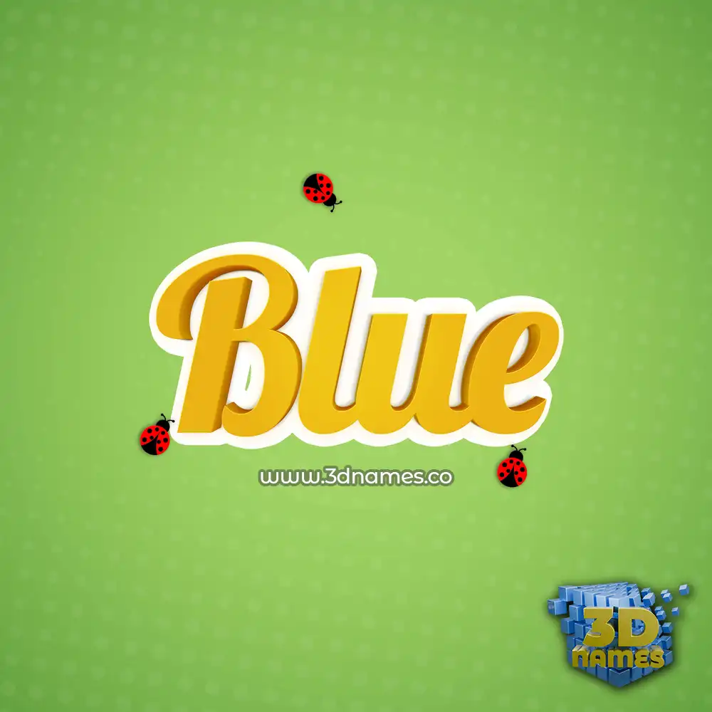 blue in Ladybugs style - 3D name wallpaper