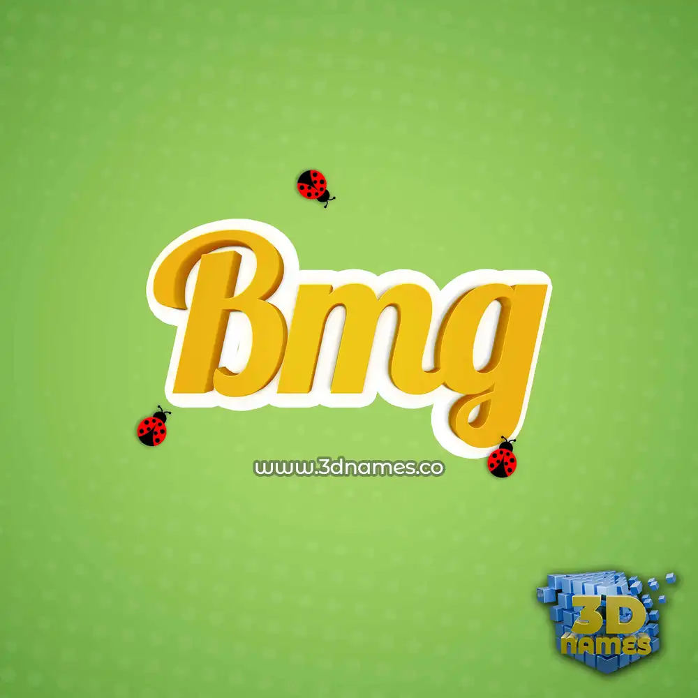 bmg in Ladybugs style - 3D name wallpaper