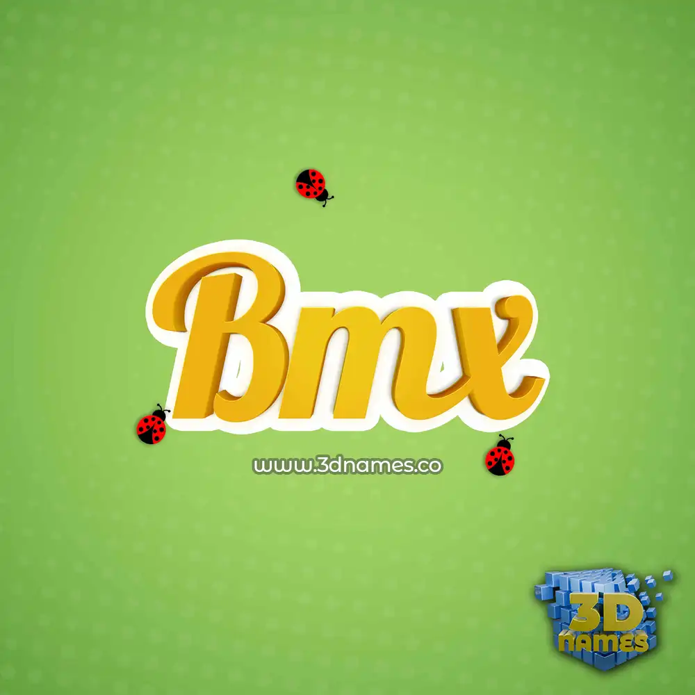 bmx in Ladybugs style - 3D name wallpaper