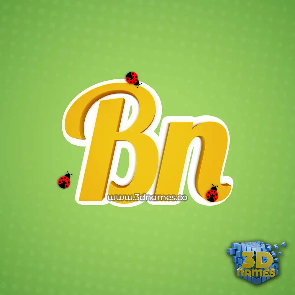 bn in Ladybugs style - 3D name wallpaper