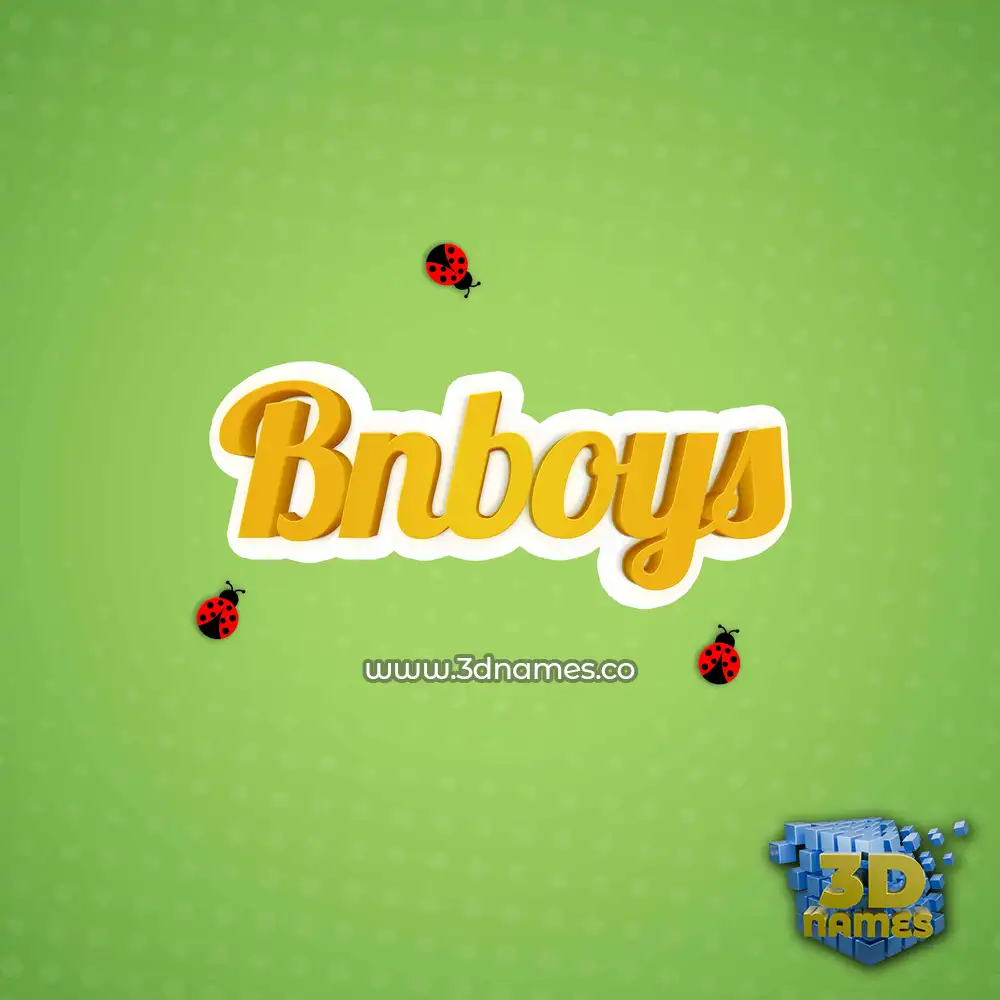 bnboys in Ladybugs style - 3D name wallpaper