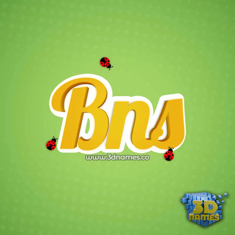bns in Ladybugs style - 3D name wallpaper