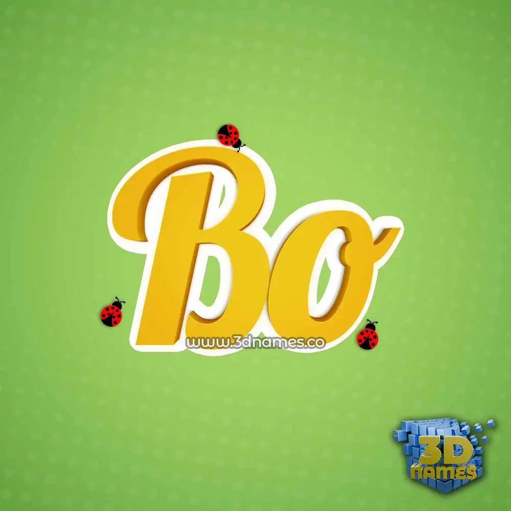 bo in Ladybugs style - 3D name wallpaper