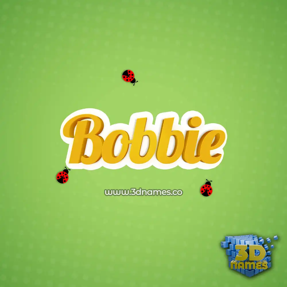 bobbie in Ladybugs style - 3D name wallpaper