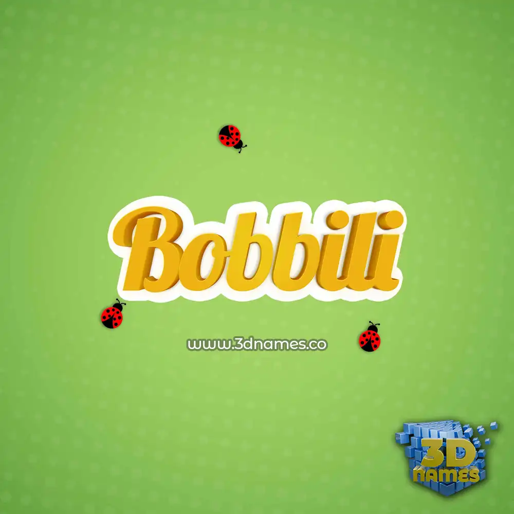 bobbili in Ladybugs style - 3D name wallpaper