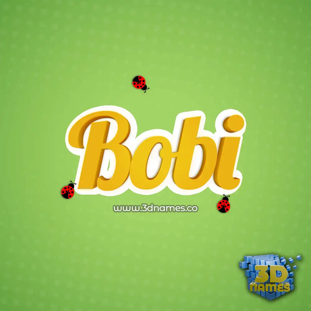 bobi in Ladybugs style - 3D name wallpaper