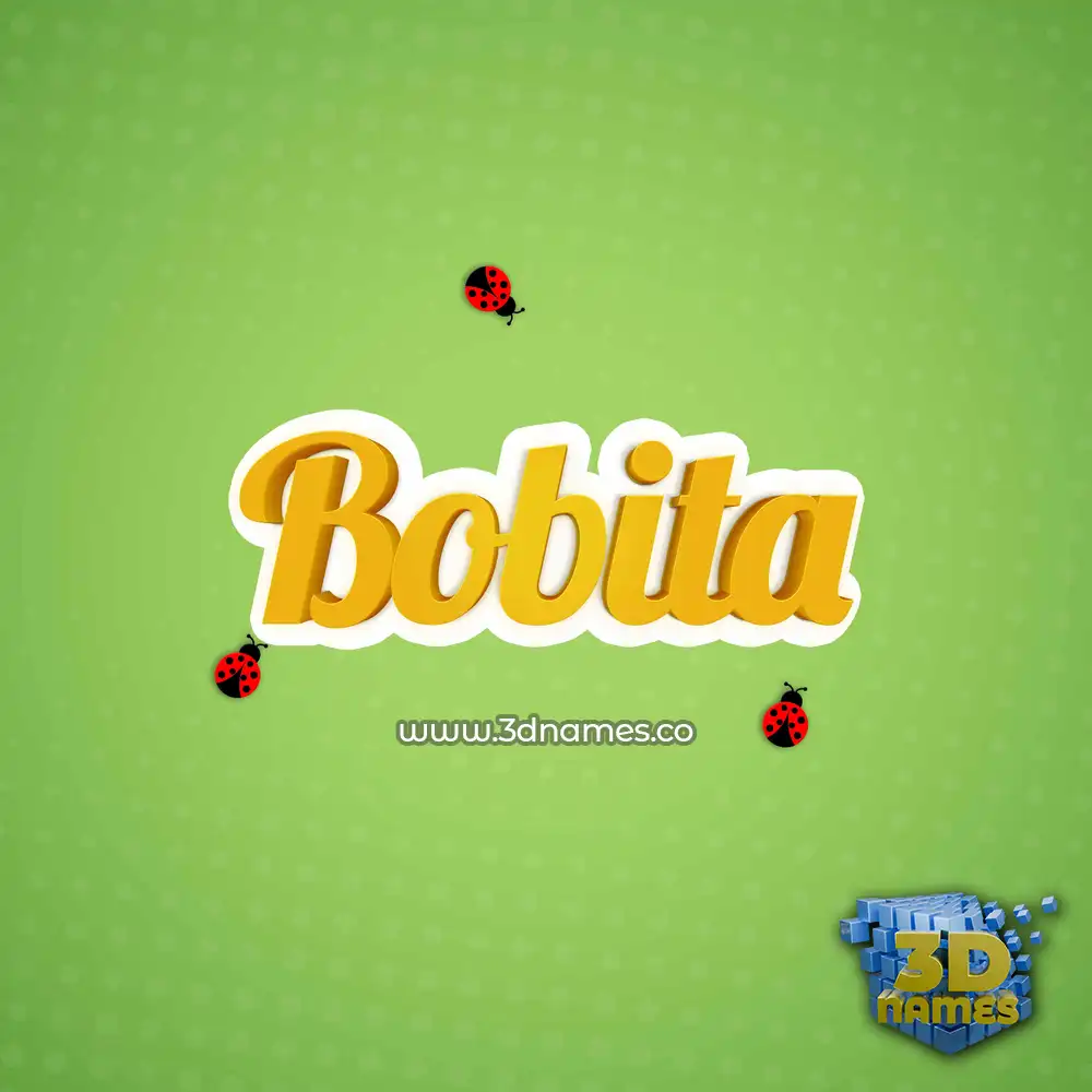 bobita in Ladybugs style - 3D name wallpaper