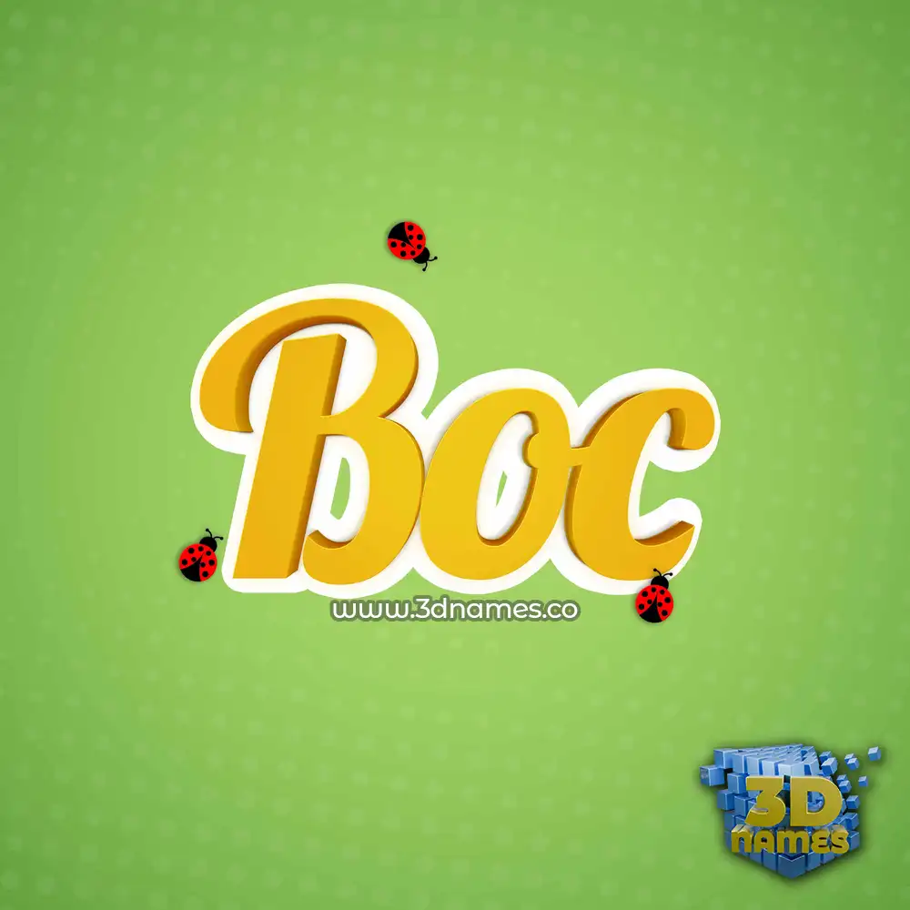 boc in Ladybugs style - 3D name wallpaper
