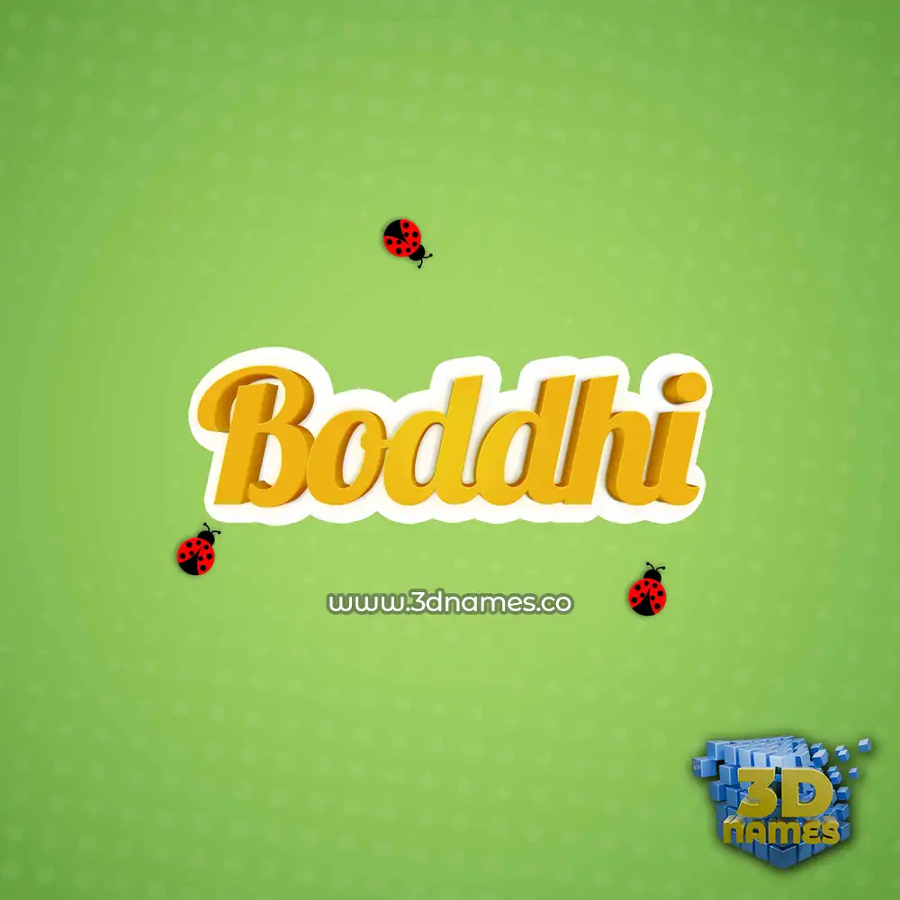 boddhi in Ladybugs style - 3D name wallpaper
