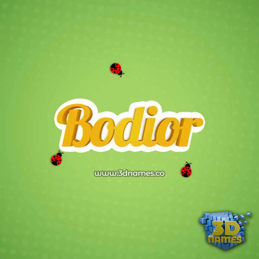 bodior in Ladybugs style - 3D name wallpaper