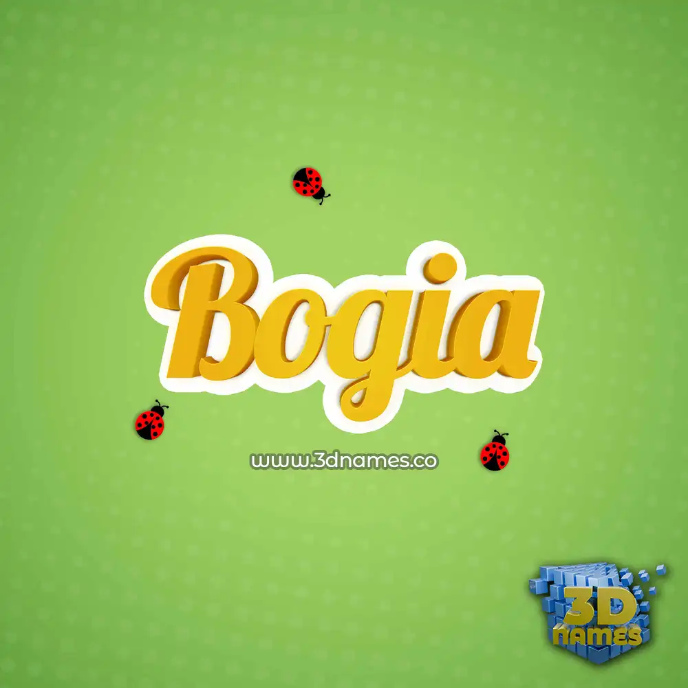 bogia in Ladybugs style - 3D name wallpaper