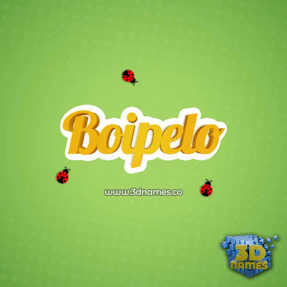 boipelo in Ladybugs style - 3D name wallpaper