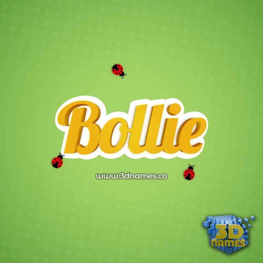 bollie in Ladybugs style - 3D name wallpaper