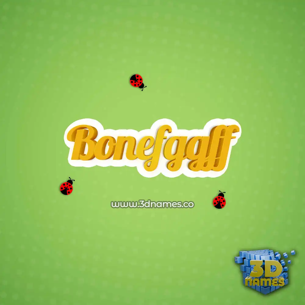 bonefggff in Ladybugs style - 3D name wallpaper