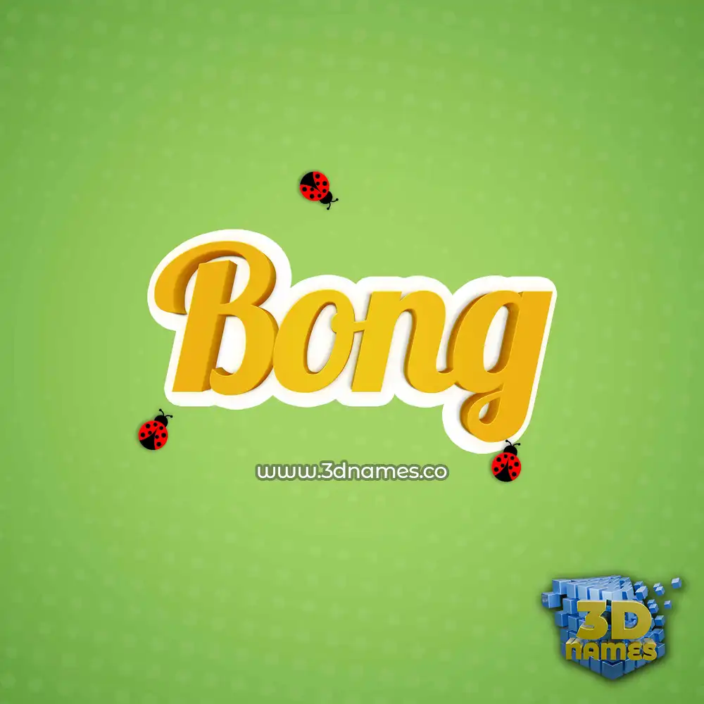 bong in Ladybugs style - 3D name wallpaper