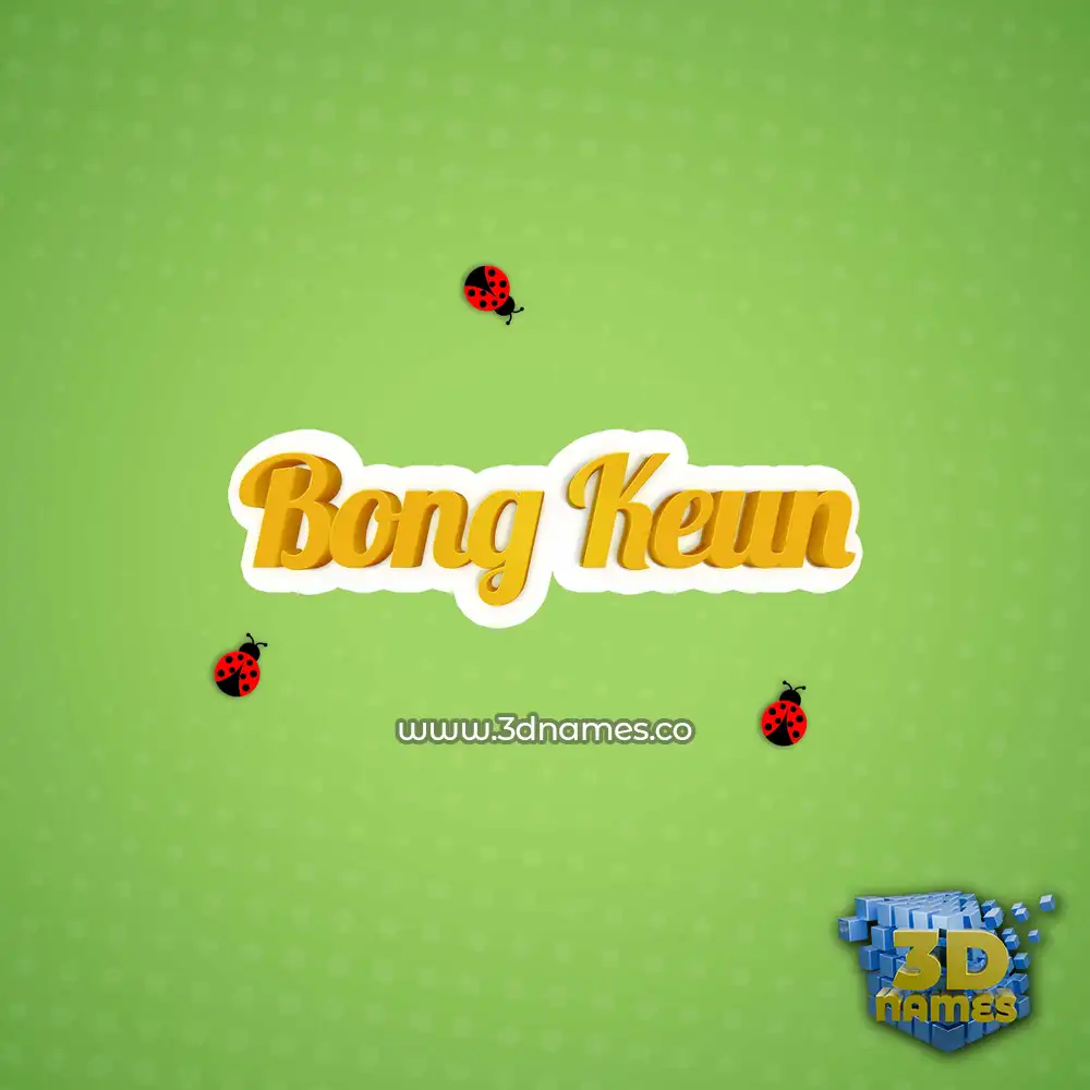 bong keun in Ladybugs style - 3D name wallpaper
