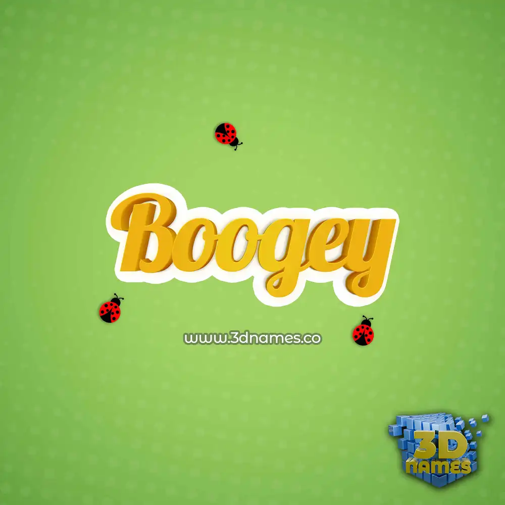 boogey in Ladybugs style - 3D name wallpaper