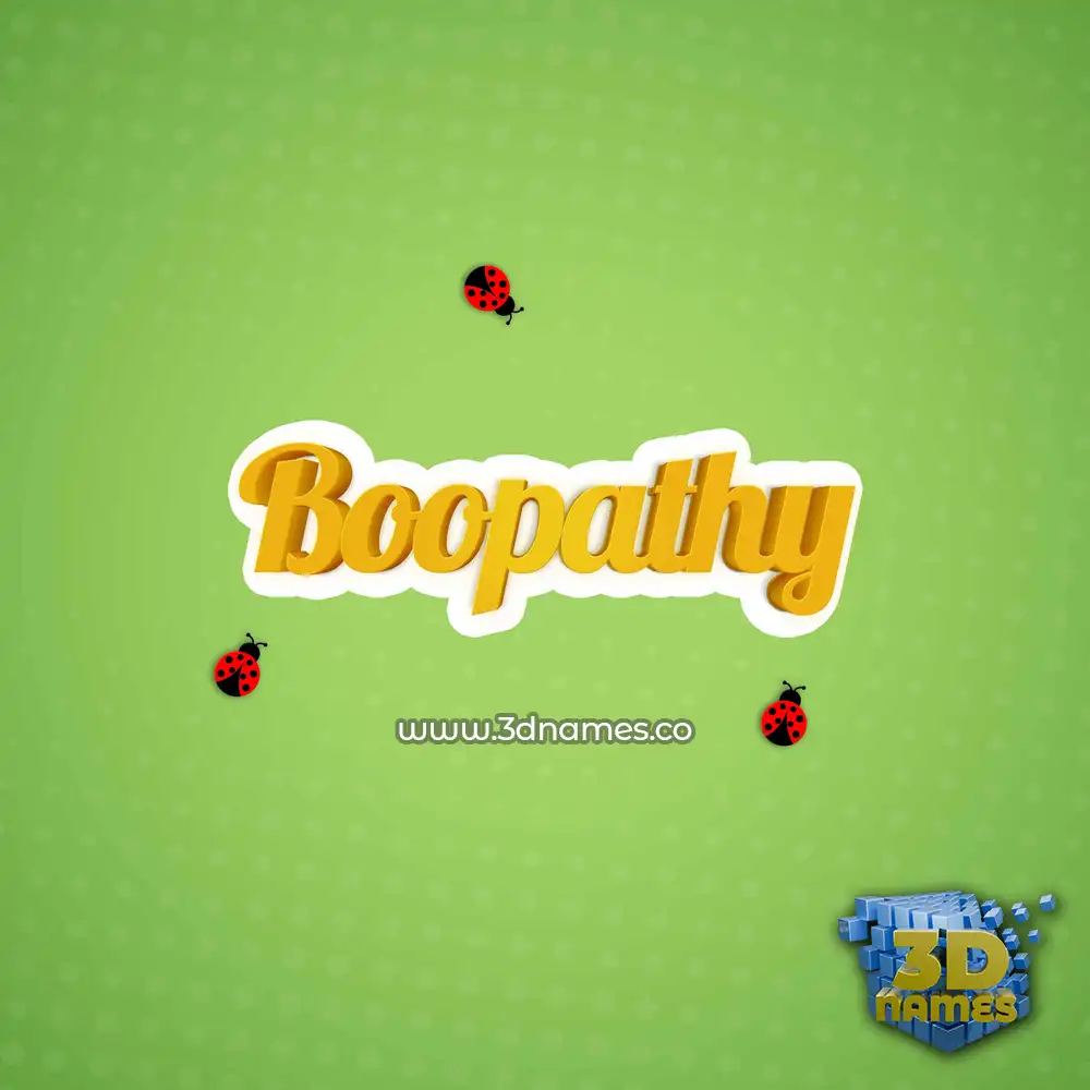 boopathy in Ladybugs style - 3D name wallpaper