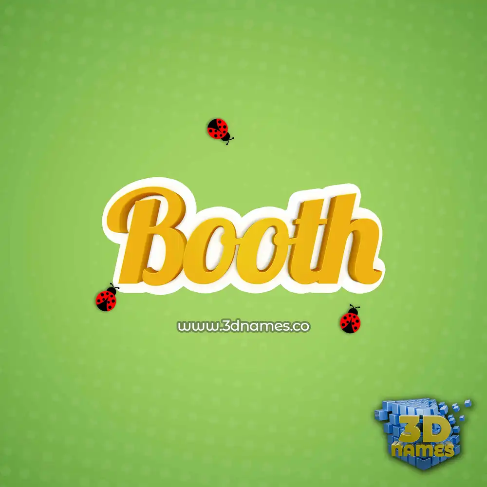 booth in Ladybugs style - 3D name wallpaper