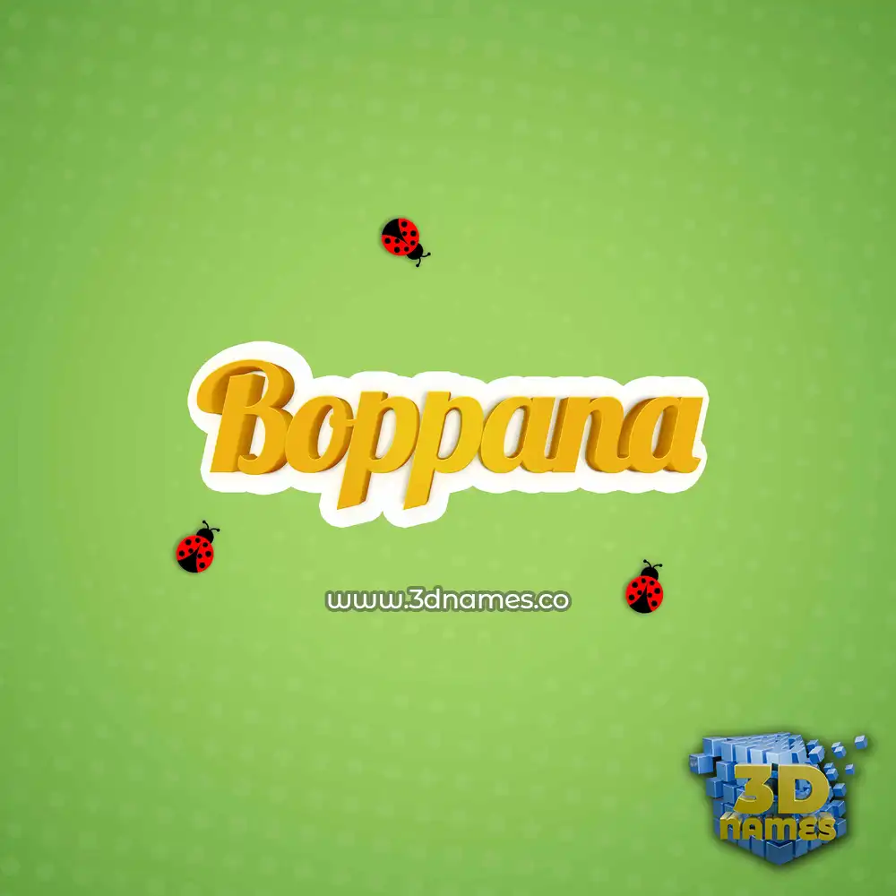 boppana in Ladybugs style - 3D name wallpaper