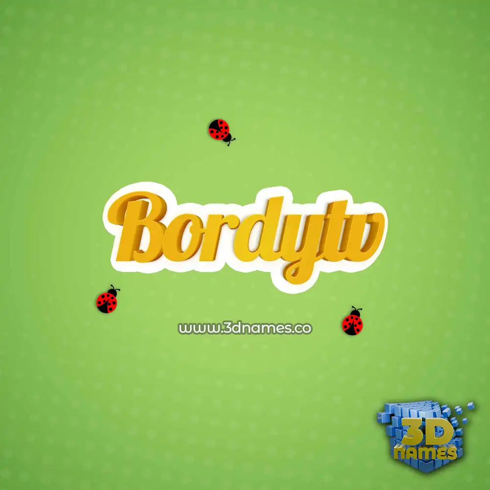 bordytv in Ladybugs style - 3D name wallpaper