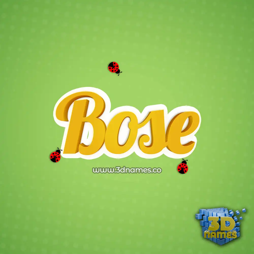 bose in Ladybugs style - 3D name wallpaper
