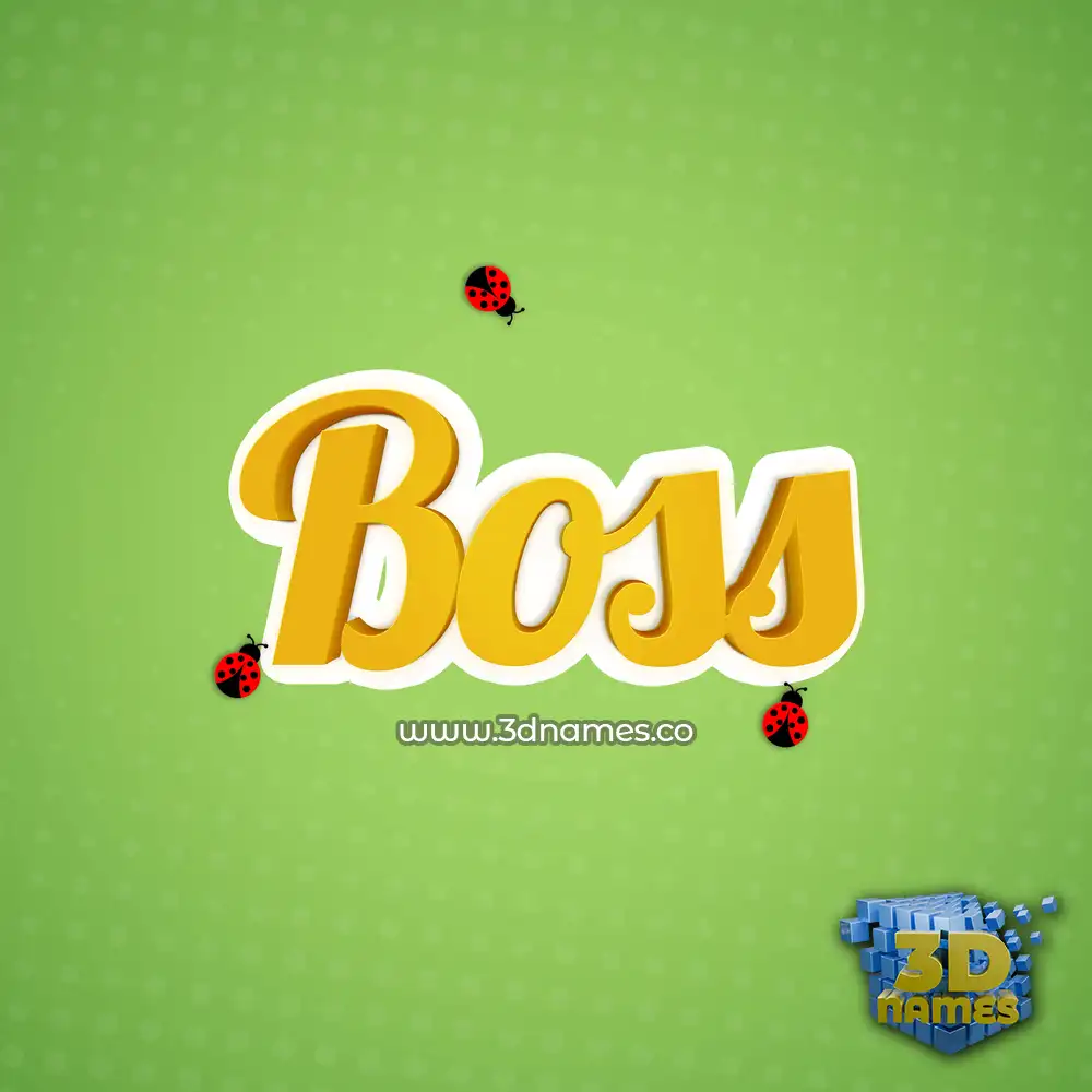 boss in Ladybugs style - 3D name wallpaper