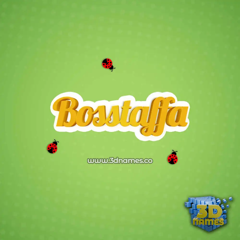 bosstaffa in Ladybugs style - 3D name wallpaper