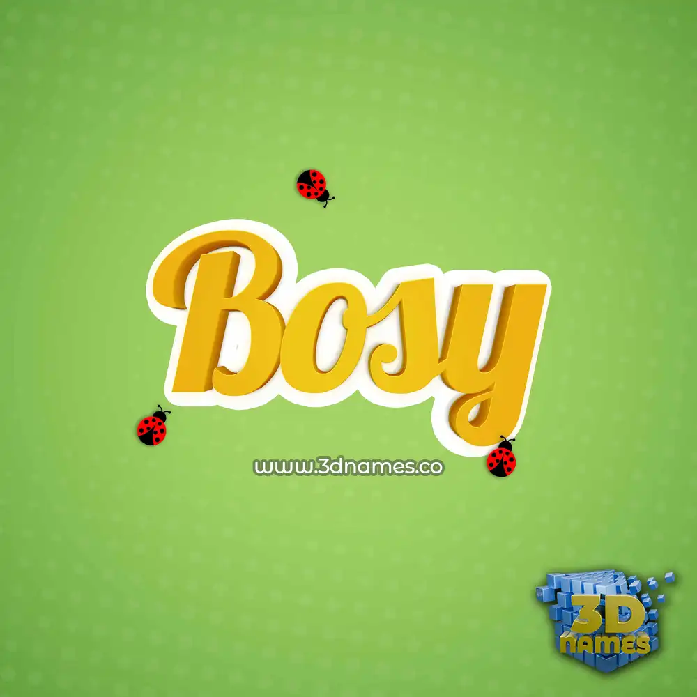 bosy in Ladybugs style - 3D name wallpaper
