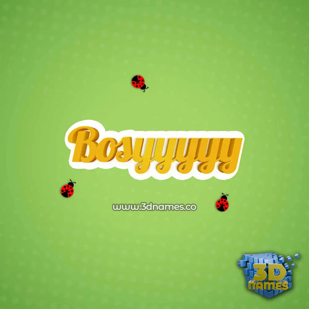 bosyyyyy in Ladybugs style - 3D name wallpaper