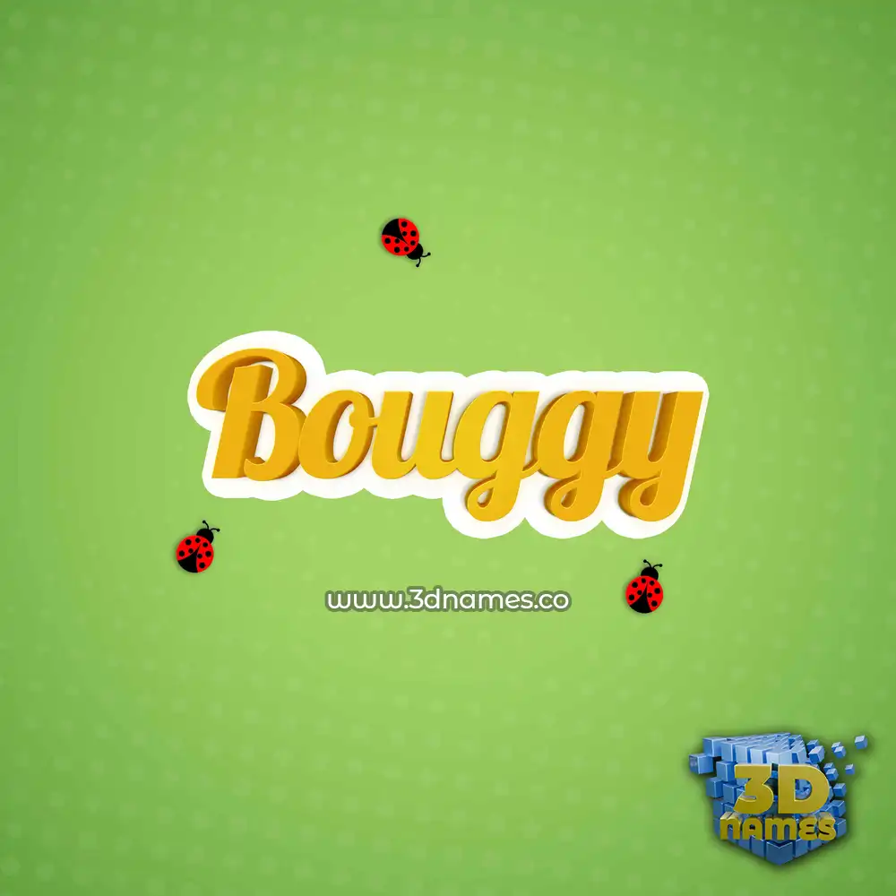 bouggy in Ladybugs style - 3D name wallpaper
