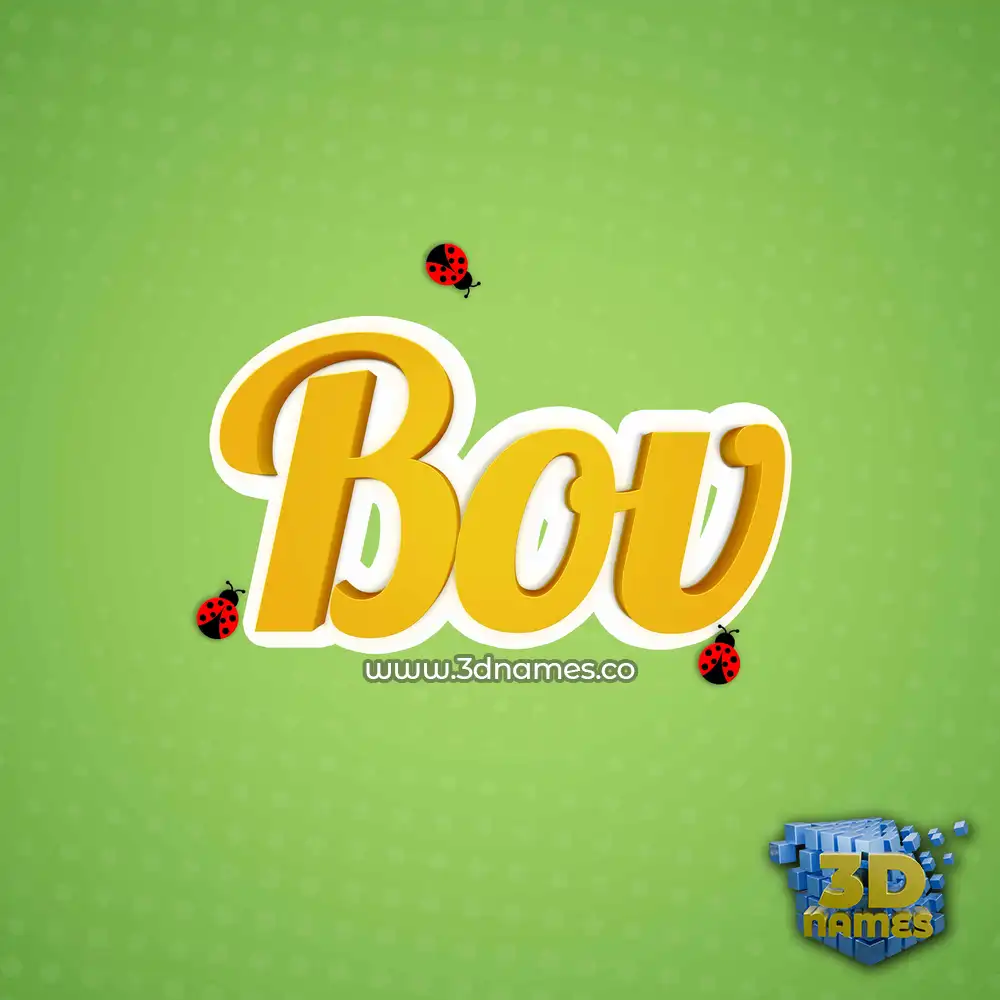 bov in Ladybugs style - 3D name wallpaper