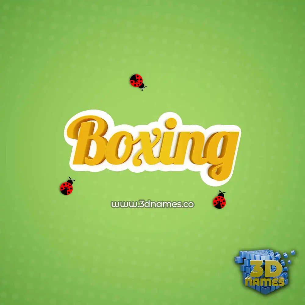 boxing in Ladybugs style - 3D name wallpaper