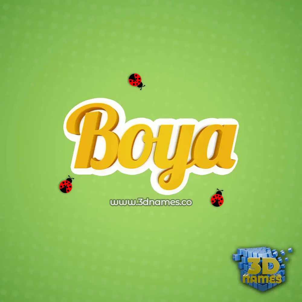 boya in Ladybugs style - 3D name wallpaper