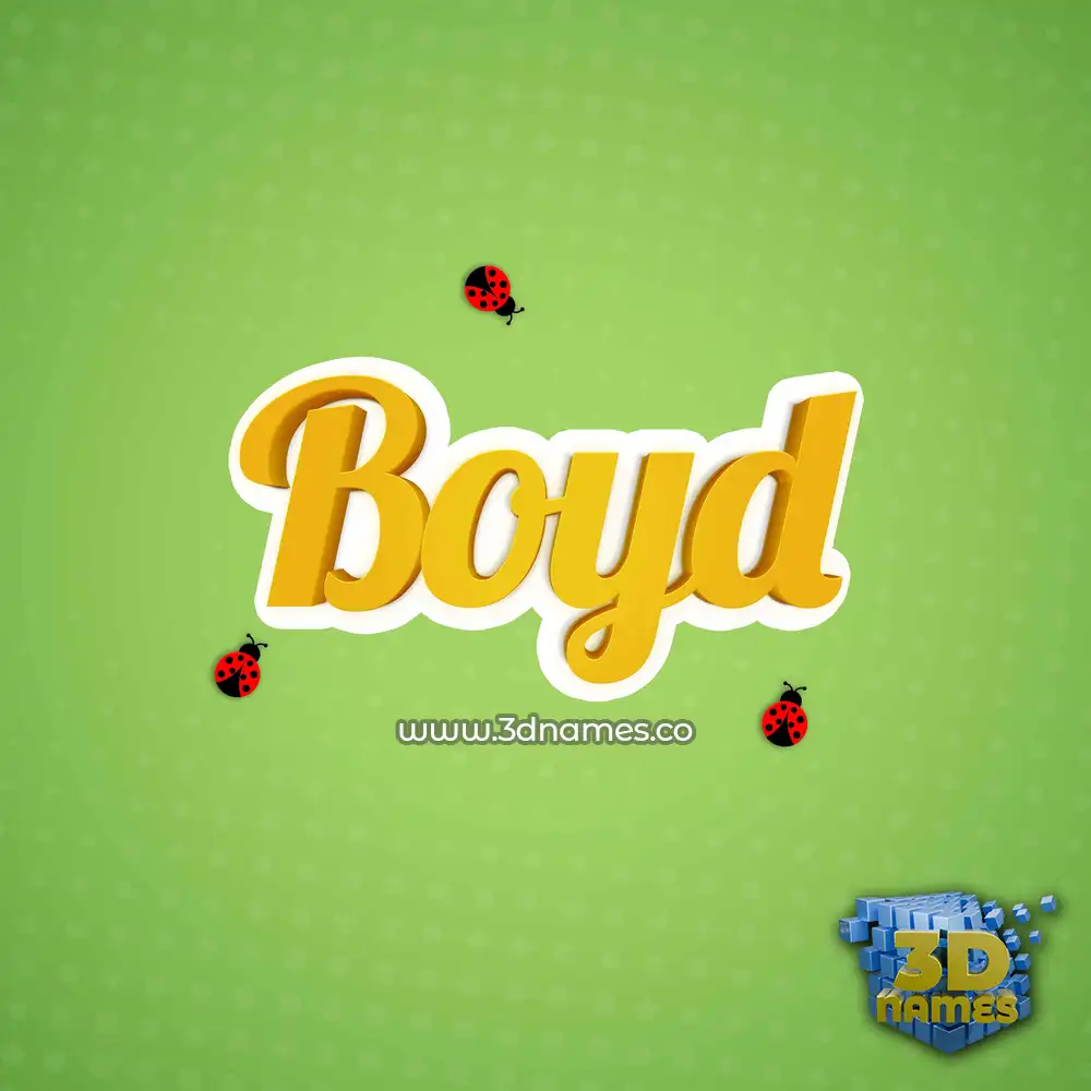 boyd in Ladybugs style - 3D name wallpaper
