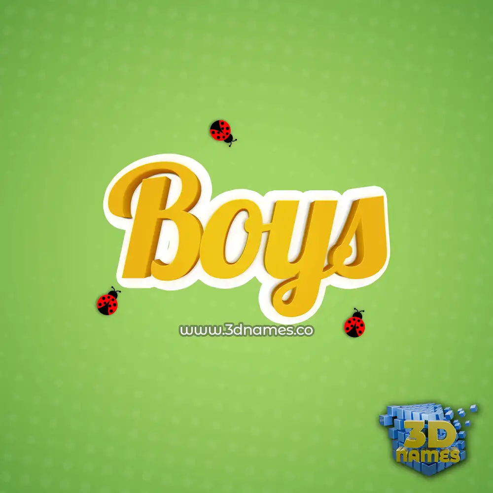 boys in Ladybugs style - 3D name wallpaper