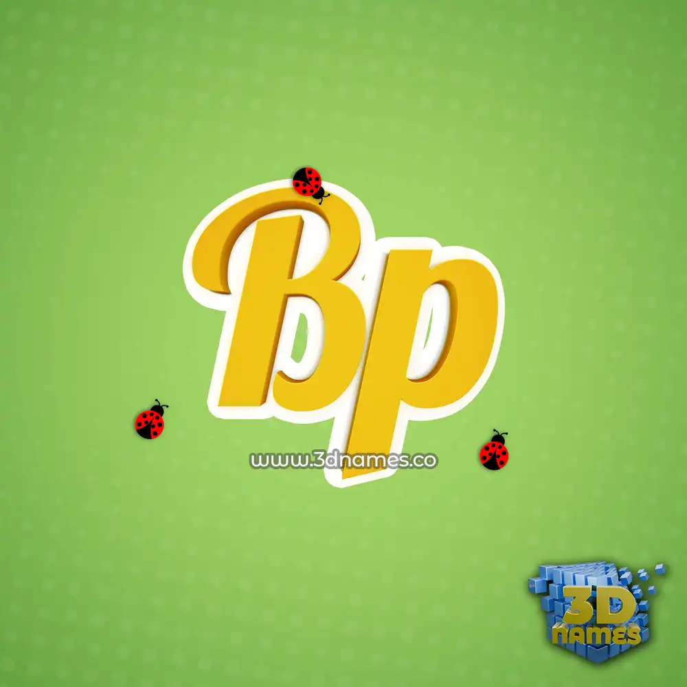 bp in Ladybugs style - 3D name wallpaper