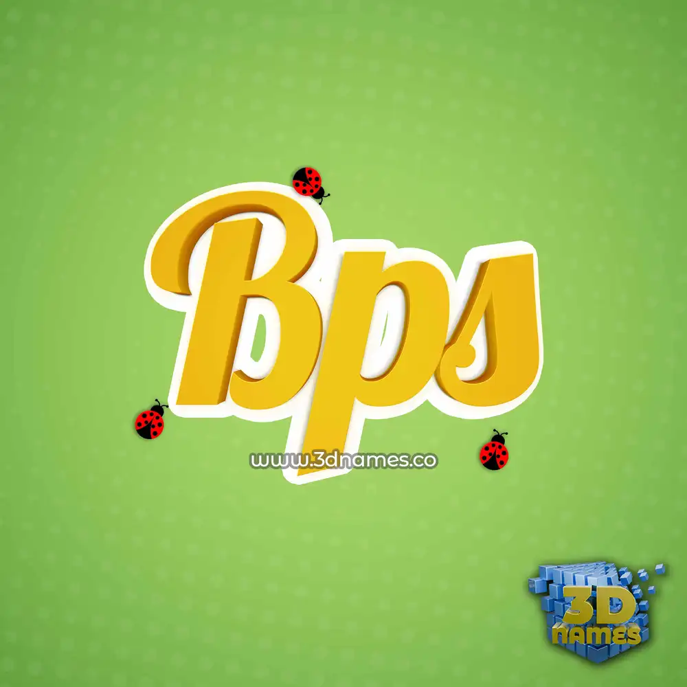 bps in Ladybugs style - 3D name wallpaper