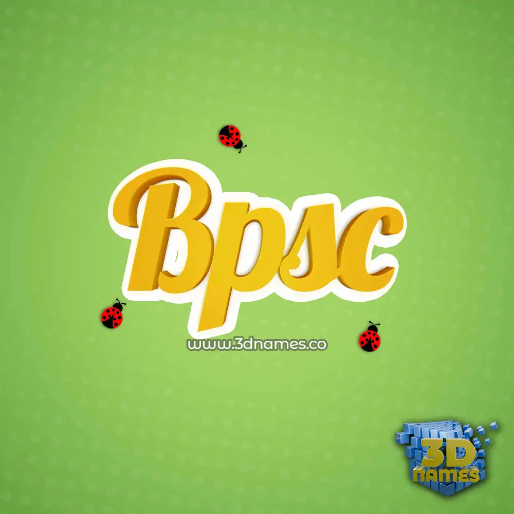 bpsc in Ladybugs style - 3D name wallpaper