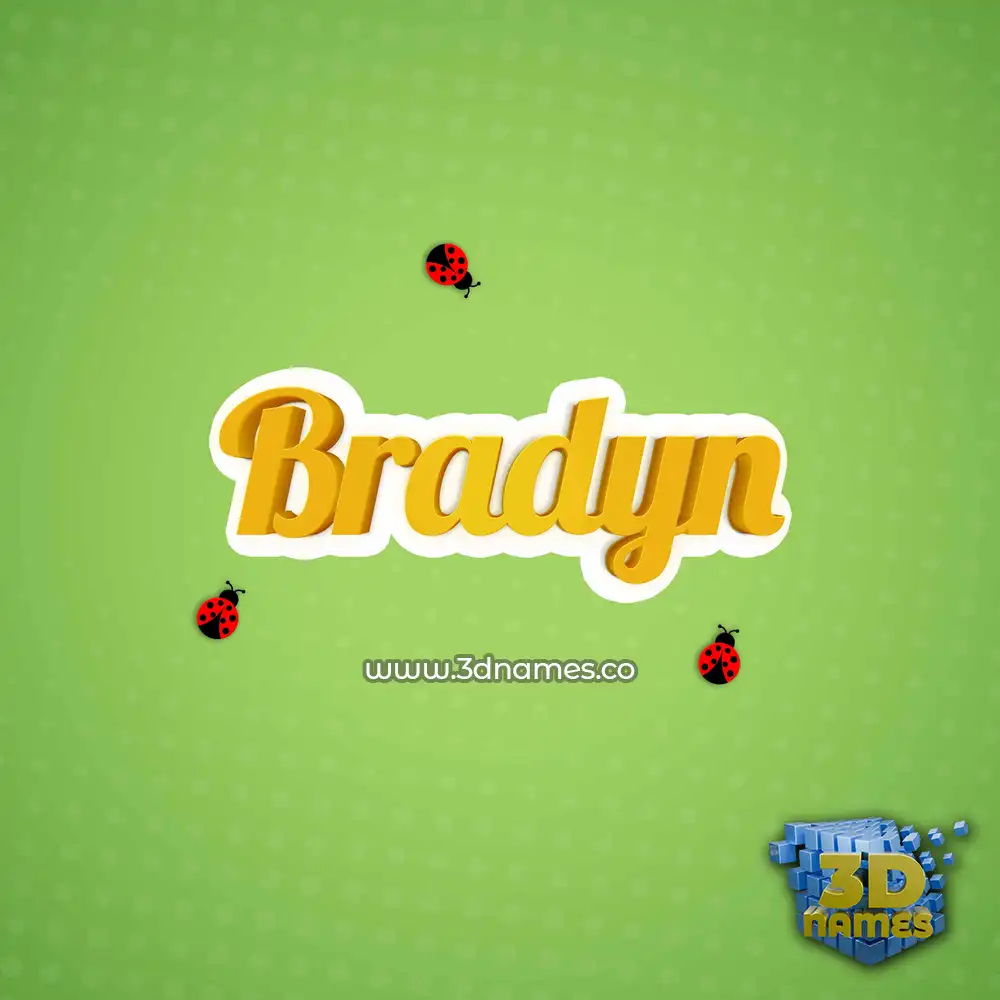 bradyn in Ladybugs style - 3D name wallpaper