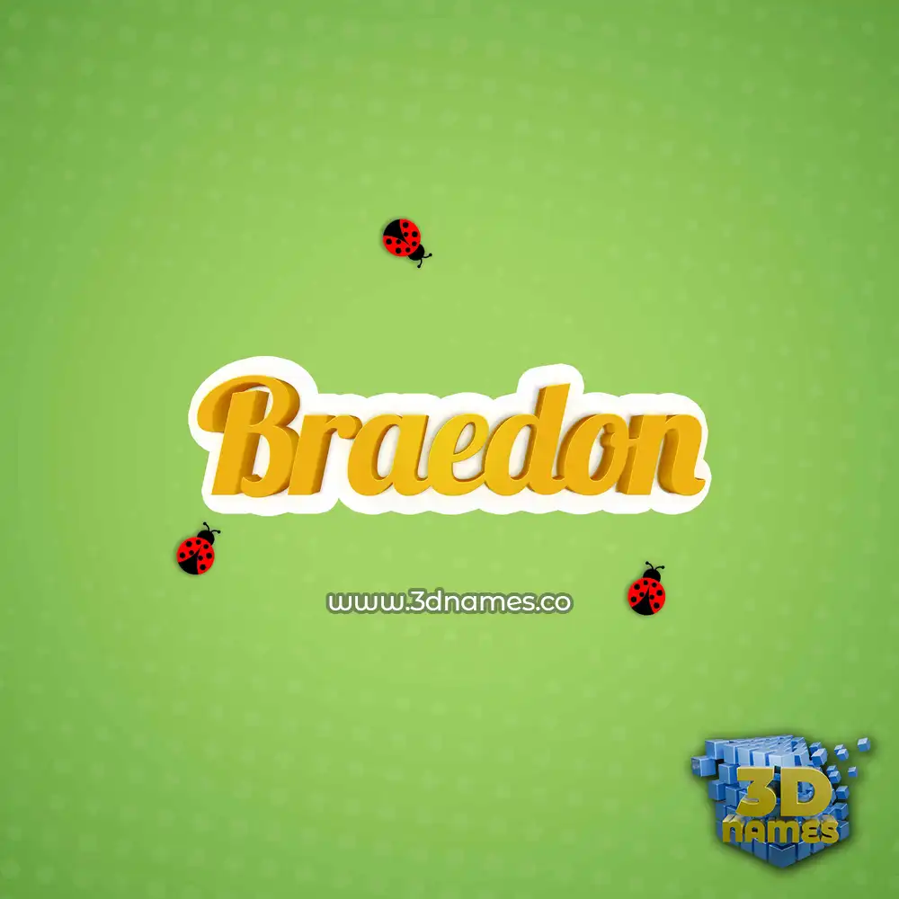 braedon in Ladybugs style - 3D name wallpaper